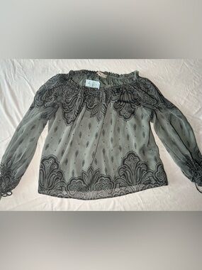 LOFT NWT Blue Paisley Blouse